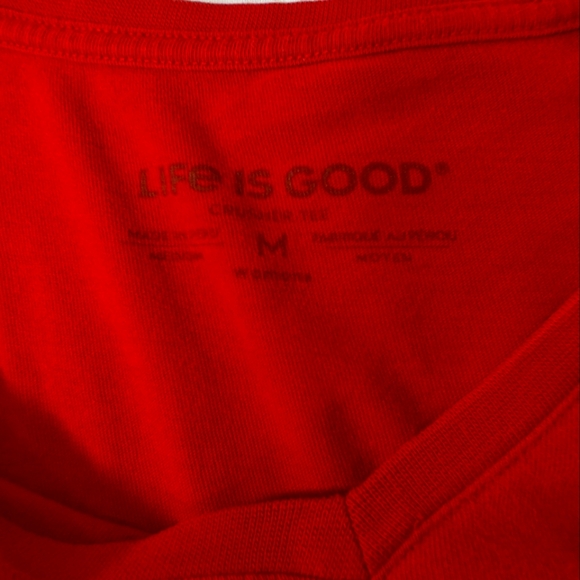 Life is Good V Neck Crusher T "Trees" Red Long Sleeve M - Picture 4 of 12